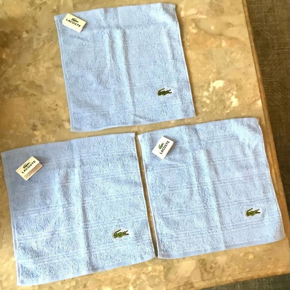 Lacoste Sky Blue face cloth Trio